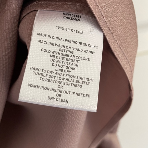 Go Silk dusty rose silk blouse - Picture 3 of 5